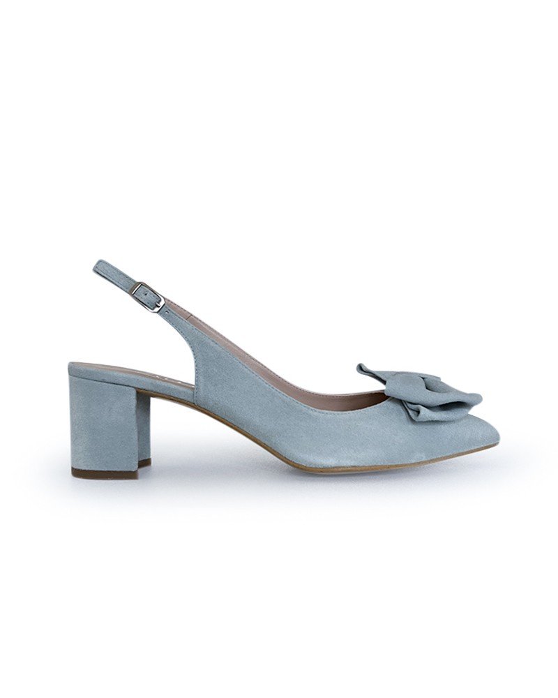 Zapato Audrey azul destalonado 6 cms