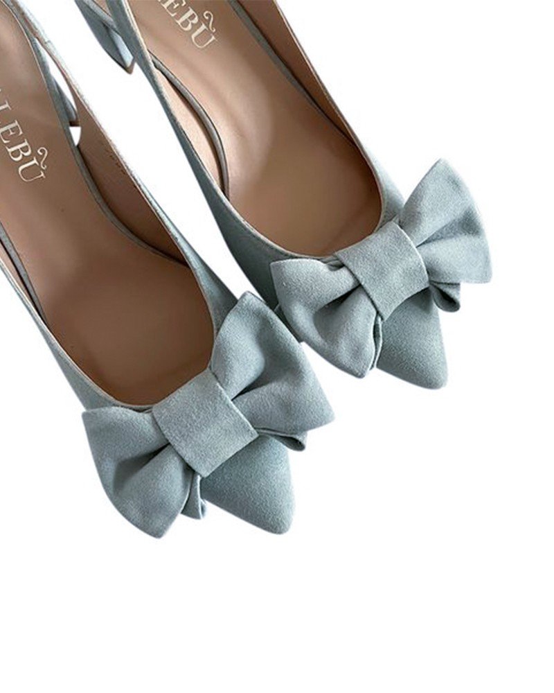 Zapato Audrey azul destalonado 6 cms