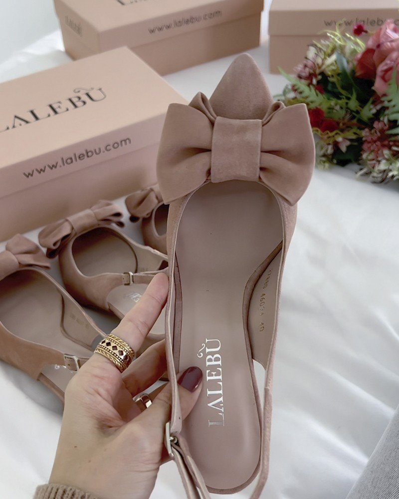 Zapato Audrey nude destalonado 6 cms