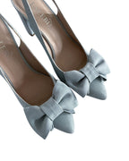 Zapato Audrey Azul Destalonado 8 cms