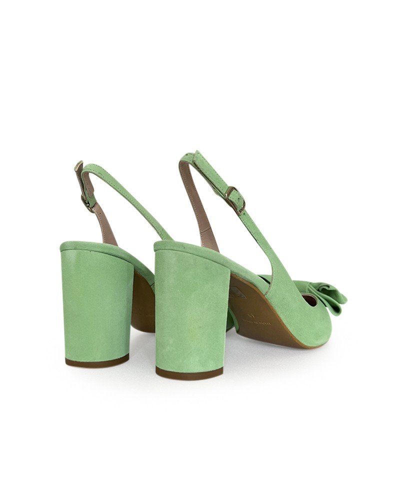 Zapato Audrey menta Destalonado 8 cms