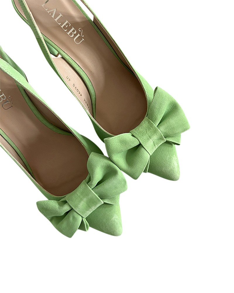 Zapato Audrey menta Destalonado 8 cms