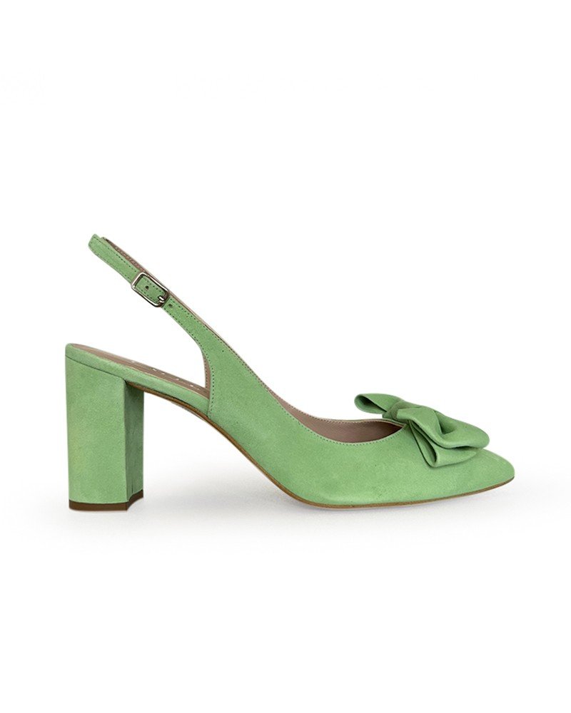Zapato Audrey menta Destalonado 8 cms