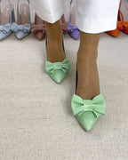 Zapato Audrey menta Destalonado 8 cms