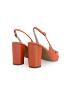 Zapato Cinderella Raso Mandarina 8 cms