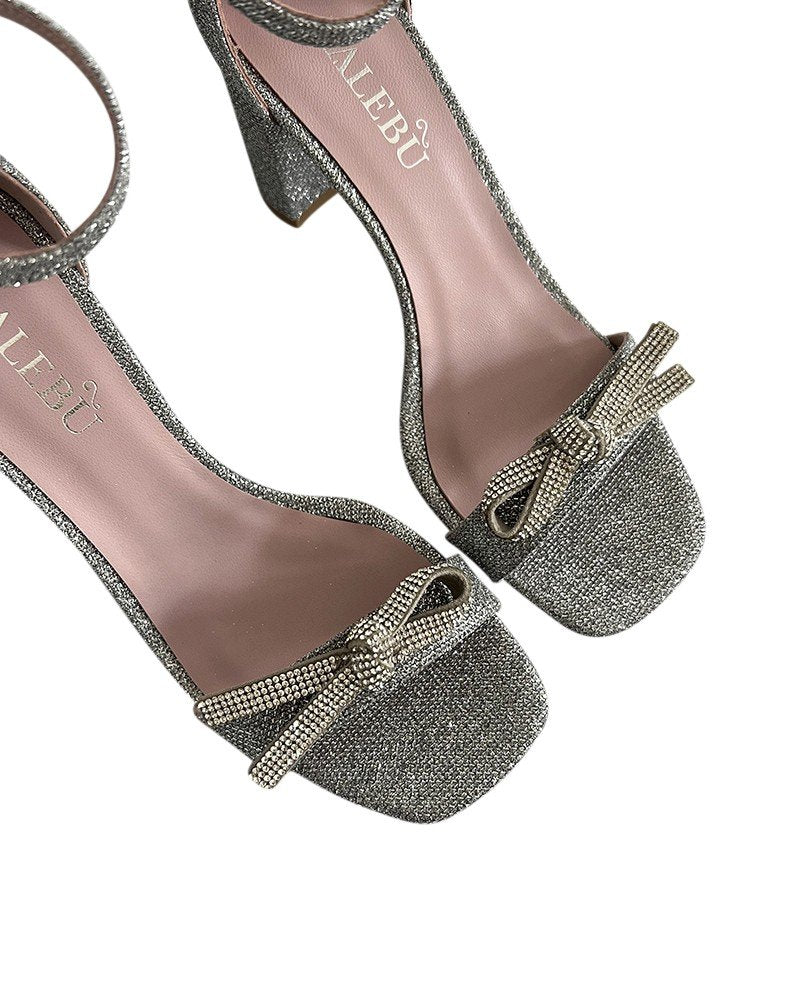 Sandalia Brillo Plata