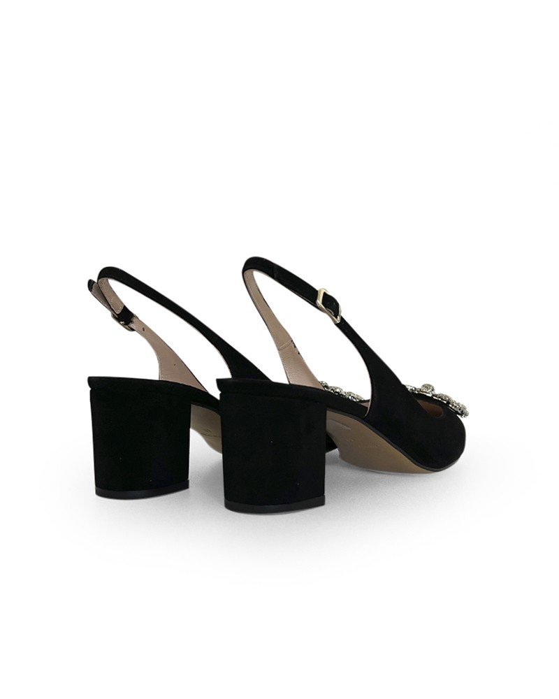 Zapato Cinderella Negro Destalonado 6 cms