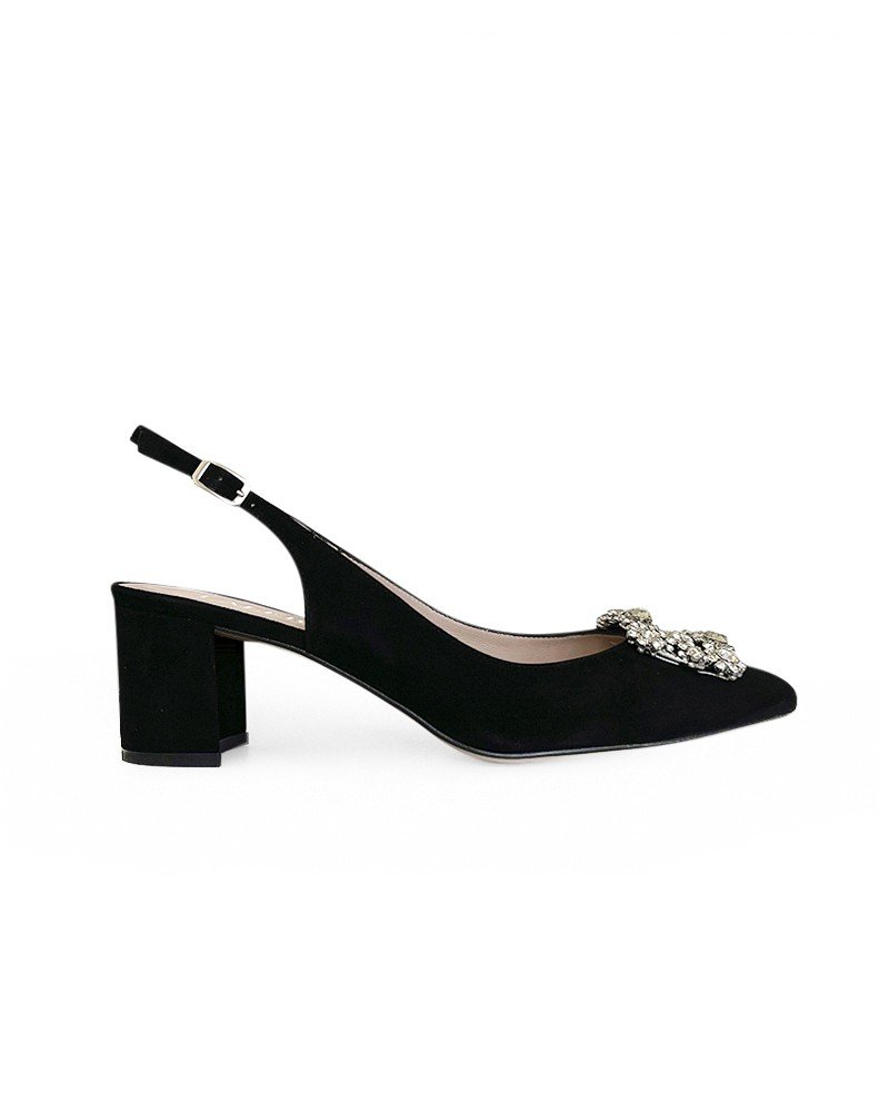 Zapato Cinderella Negro Destalonado 6 cms