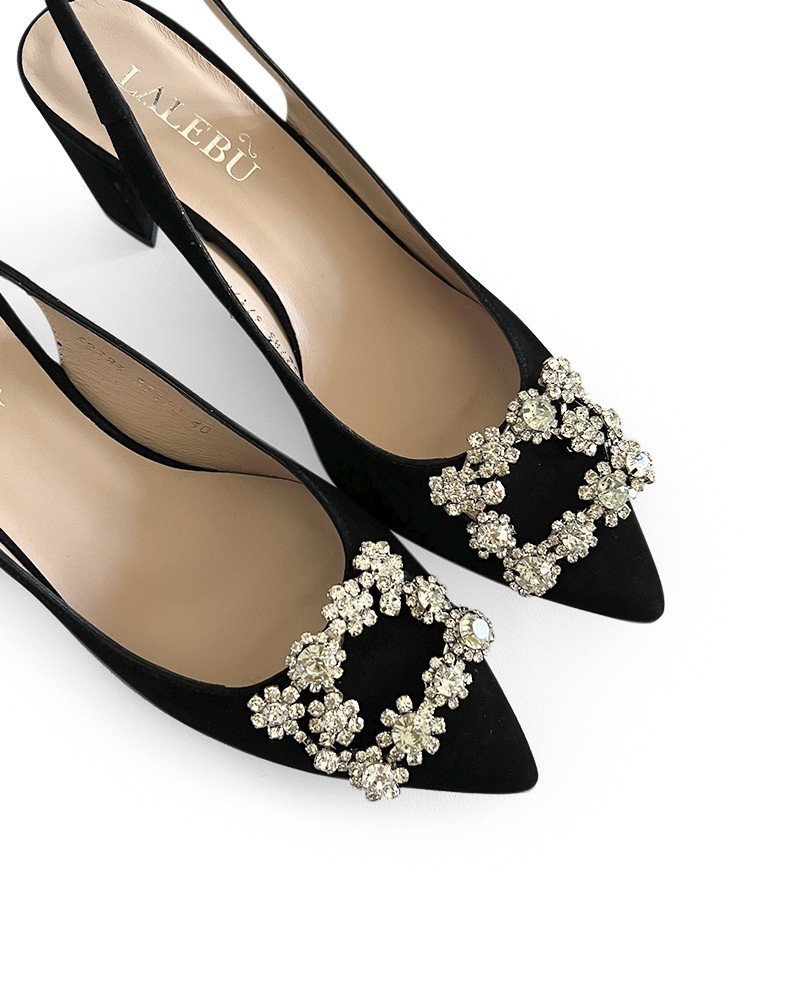 Zapato Cinderella Negro Destalonado 6 cms