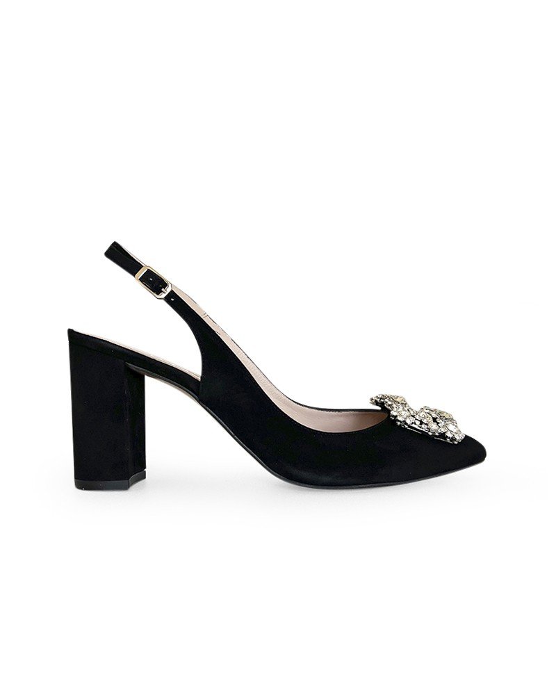 Zapato Cinderella Negro Destalonado 8 cms