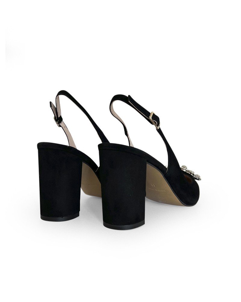 Zapato Cinderella Negro Destalonado 8 cms
