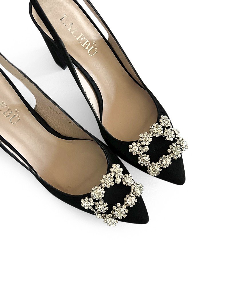 Zapato Cinderella Negro Destalonado 8 cms