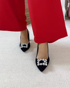Zapato Cinderella Negro Destalonado 8 cms