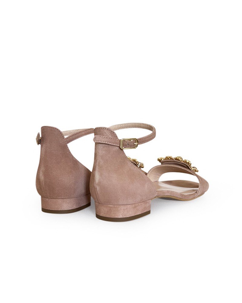 Sandalia Cinderella Plana Nude