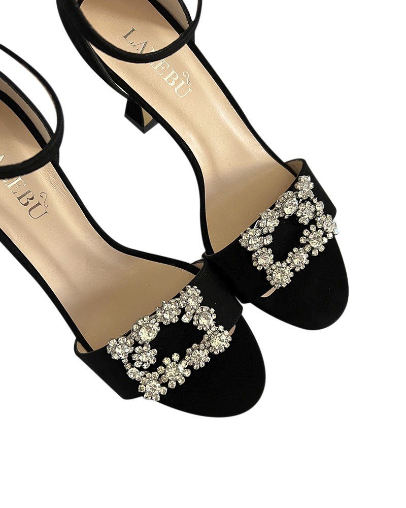 Sandalia Cinderella Negro 8 cms