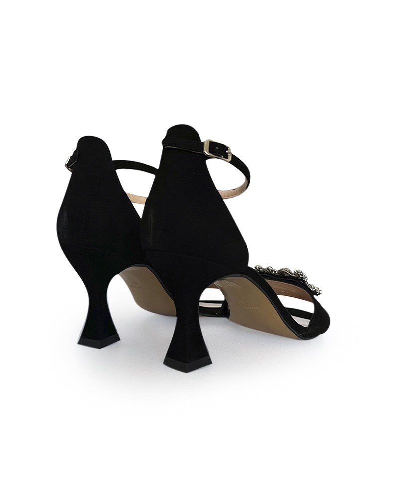 Sandalia Cinderella Negro 8 cms