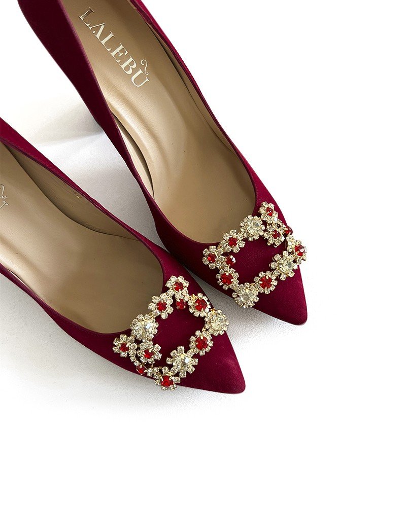 Zapato Cinderella Burdeos 10 cms