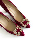 Zapato Cinderella burdeos 8 cms