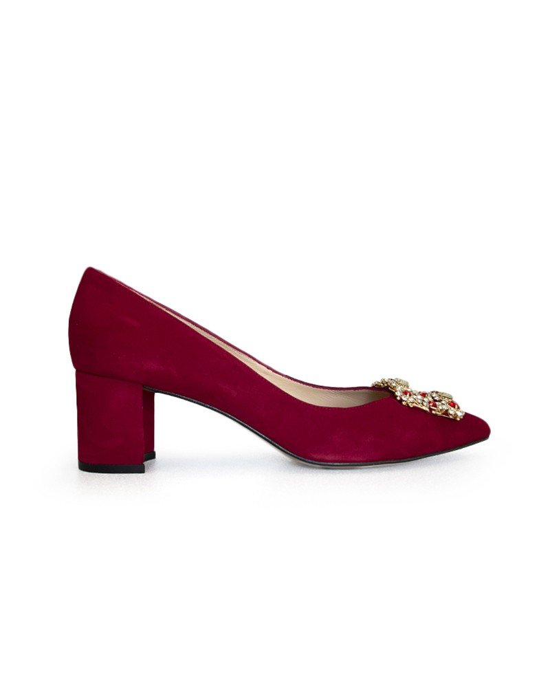 Zapato Cinderella burdeos 6 cms