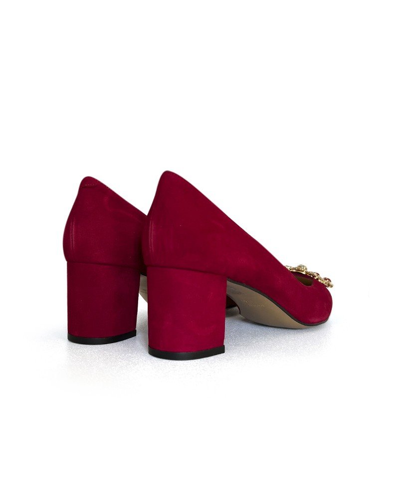 Zapato Cinderella burdeos 6 cms