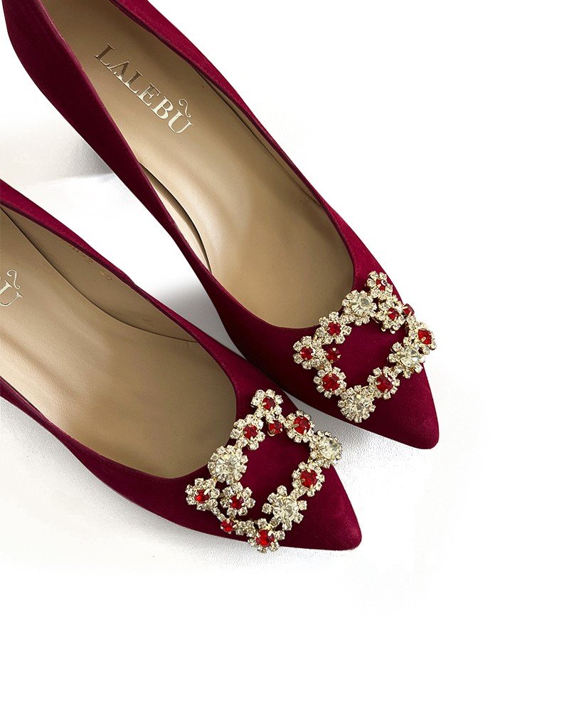 Zapato Cinderella burdeos 6 cms