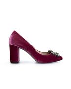 Zapato Cinderella Terciopelo Fresa 8 cms