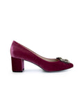 Zapato Cinderella Terciopelo Fresa 6 cms
