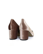 Zapato Cinderella Terciopelo Chocolate 6 cms