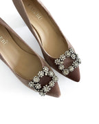Zapato Cinderella Terciopelo Chocolate 6 cms