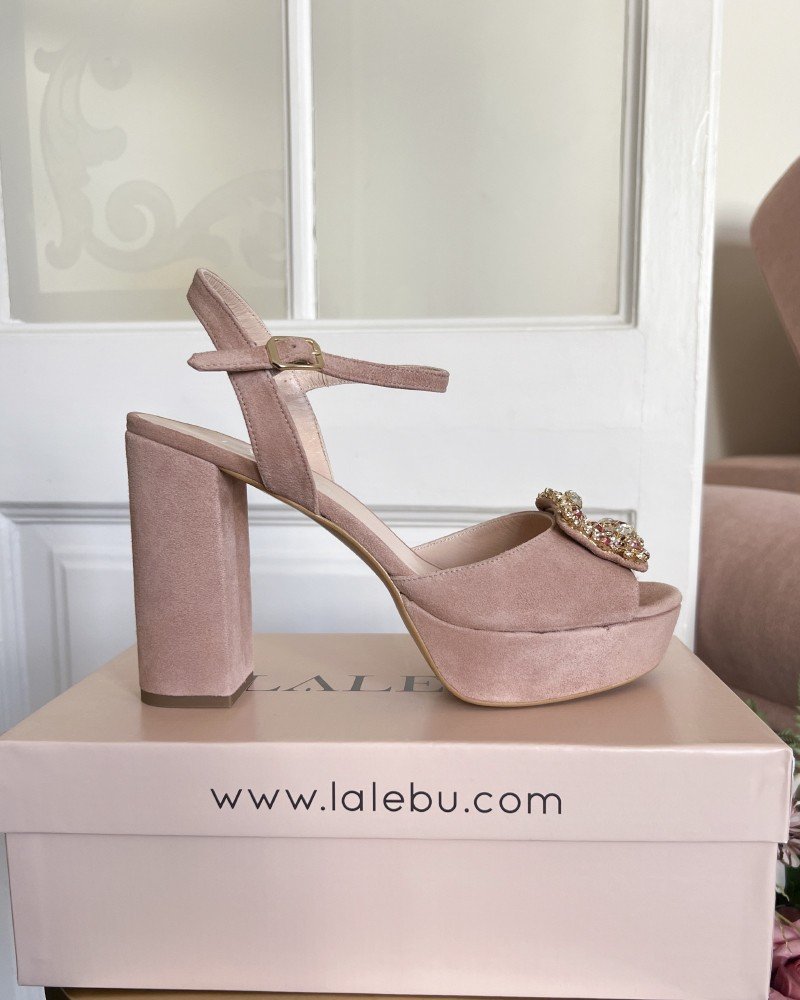 Sandalia Cinderella Plataforma Nude 12 cms