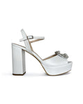 Sandalia Cinderella Plataforma Blanco 12 cms