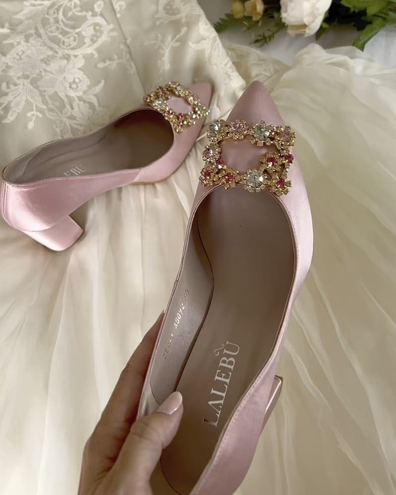 Zapato Cinderella Raso Maquillaje 10 cms