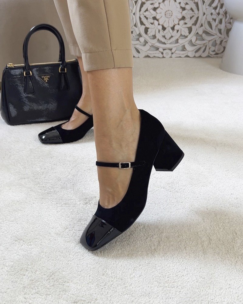 Zapato Mary Jane negro 6,5 cms