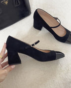 Zapato Mary Jane negro 6,5 cms