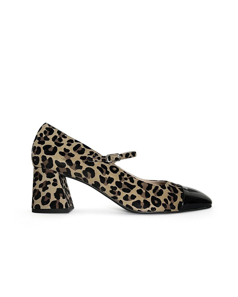 Zapato Mary Jane animal print 6,5 cms