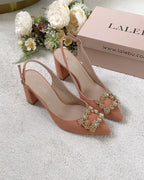 Zapato Cinderella Salmón Destalonado 8 cms
