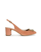 Zapato Cinderella Salmón Destalonado 6 cms