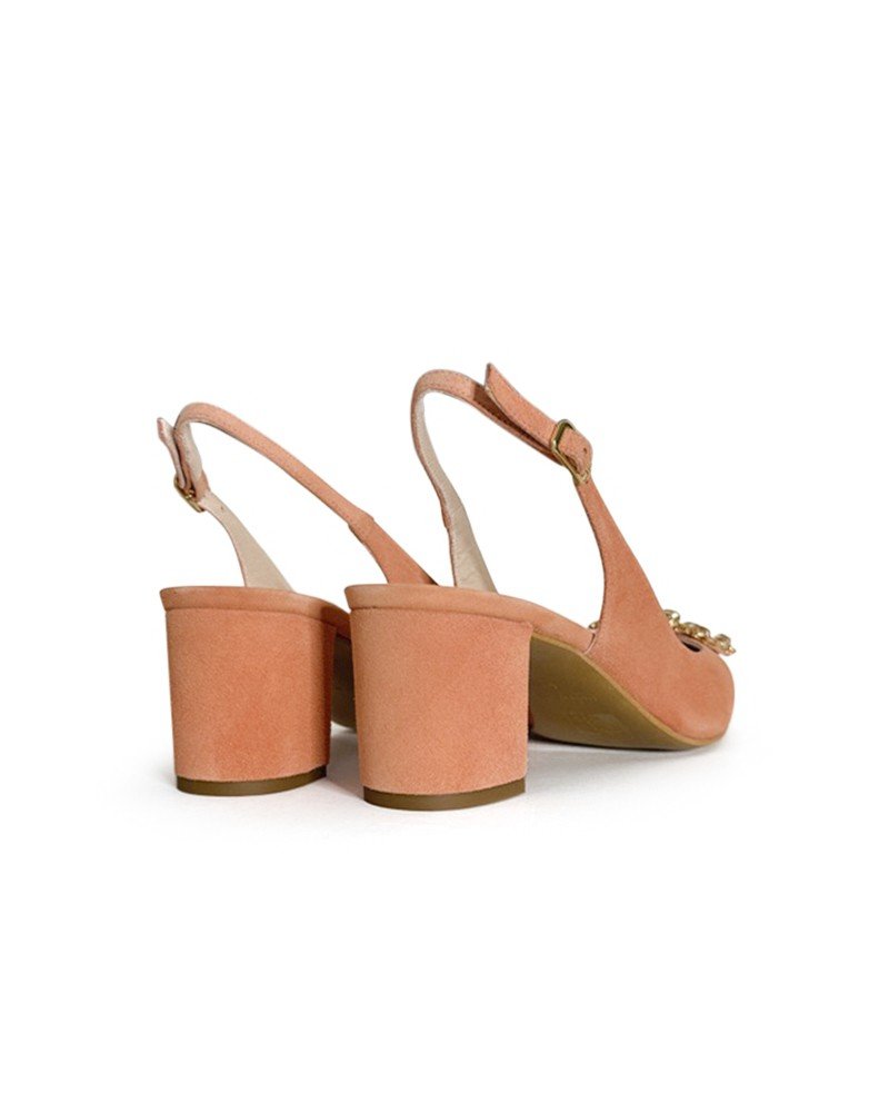 Zapato Cinderella Salmón Destalonado 6 cms