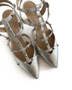 Zapato Tachuelas Plateado 6 cms