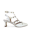 Zapato Tachuelas Blanco 6 cms