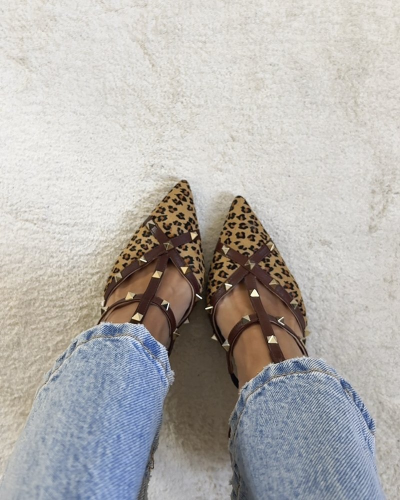Zapato Tachuelas Animal Print 6 cms
