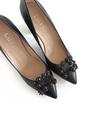 Zapato Cinderella Negro Piel 8 cms