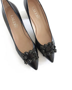 Zapato Cinderella Negro Piel 6 cms
