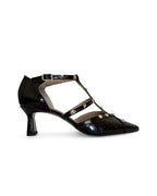 Zapato Tachuelas Coco Marrón Oscuro 6 cms