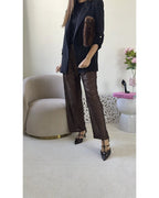 Zapato Tachuelas Coco Marrón Oscuro 6 cms