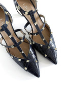 Zapato Tachuelas Coco Azul Marino 6 cms