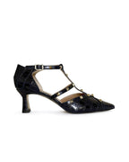 Zapato Tachuelas Coco Azul Marino 6 cms