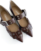 Zapato plano hebilla marrón
