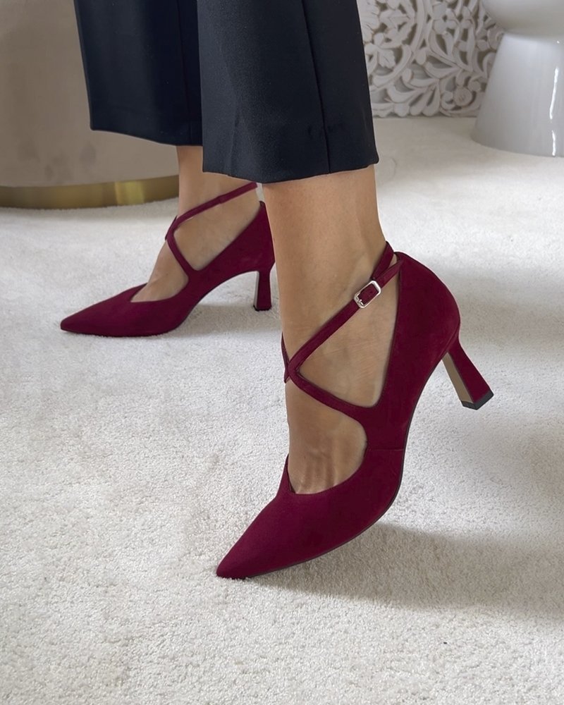 Zapato Cruz Burdeos