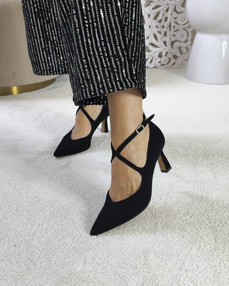Zapato Cruz Negro